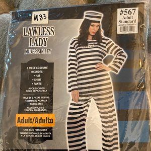 Lawless Lady Costume Inmate Costume
